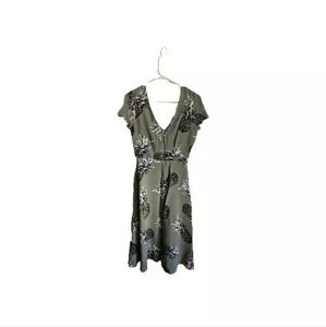 Bb Dakota Green Pineapple Print Dress 6